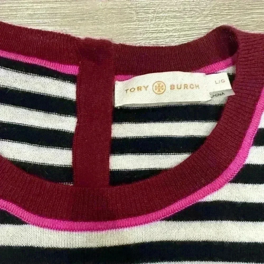 Tory Burch Iberia 💯% Cashmere Embellished Sweater size large